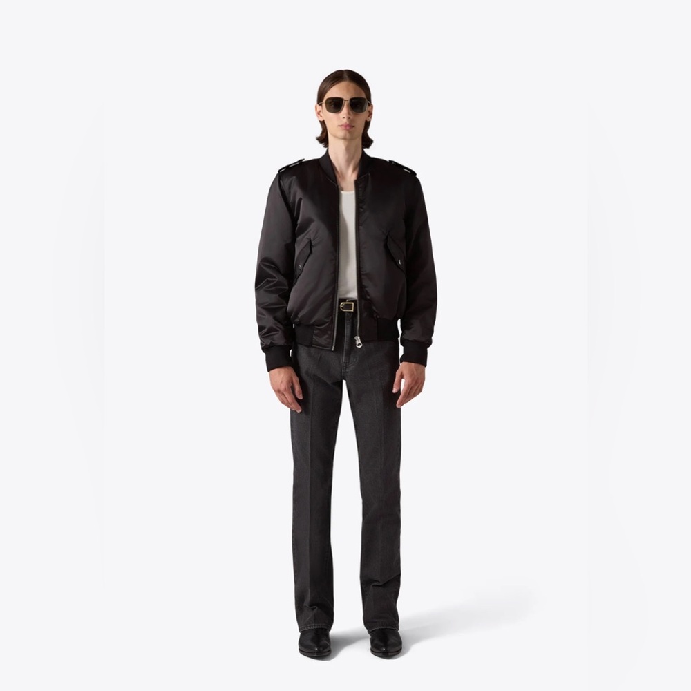$1000 New BLK DNM Bomber 01 jacket Size EU 46 USA 36 fits up to size Medium